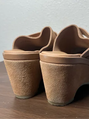 Pedro Garcia Tan Suede Fabia Platform Clog Mules in Camel Castoro thumbnail 5