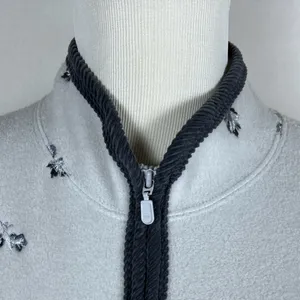 Hasting & Smith Vest Women’s L Embroidered Floral Warm Fleece Zippered Front thumbnail 4