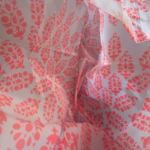 Free People Movement Tote Bag White Coral Floral Block Print Logo Sustainable thumbnail 4