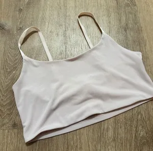 Open‎ Edit | Women's Blush Pink Adjustable Cropped Camisole Top Bra, Size M thumbnail 1