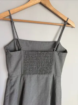 Aritzia Wilfred Classic 90s Spaghetti Straps Mini Dress - Black White - US 8 thumbnail 7