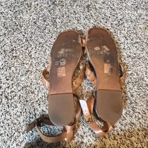 Madewell Tan Leather Braided Strappy Gladiator‎ Toe Loop Sandals Women 9.5 Flat thumbnail 5