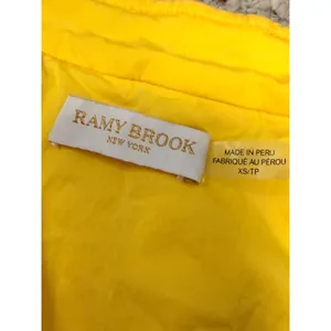 Ramy Brook Emilia Yellow Peplum Ruffle Flutter Sleeve Top XS thumbnail 4