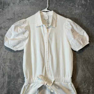 SUNDAYS Sz M Barrett Romper in Coconut Milk‎ Short Sleeve New Women's thumbnail 2