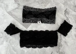 Lot‎ Of 2 Francesca's Women's Black Size Small Lace Layer Bra Bralettes thumbnail 1