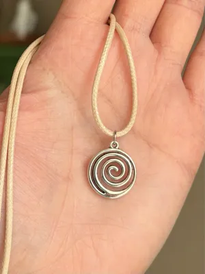 Handmade spiral swirl uzumaki funky boho grunge style necklace🌀 thumbnail 2