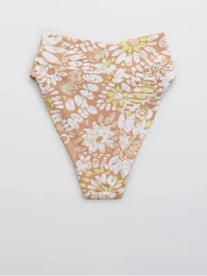 Aerie Scoop tie bikini top and Crossover High Cut Cheeky Bikini Bottom L sands thumbnail 8