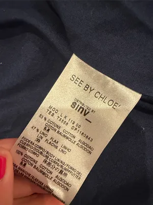 See by Chloe Black Trench Coat with Light Blue Accents Size 6 - C11 thumbnail 8