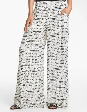wide leg pants ornate pattern thumbnail 2