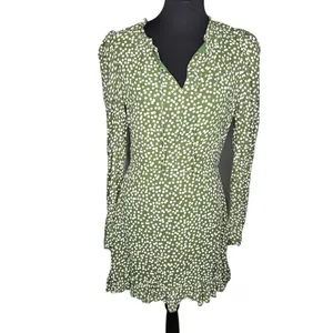 Reformation‎ Marcy Green Polka Dot Dress Size: 8 thumbnail 2