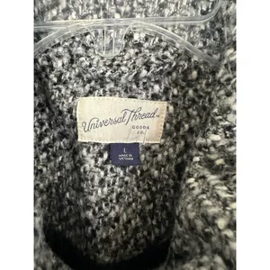 Universal Threads Women's Double Breasted Cocoon Overcoat - Gray Large thumbnail 7