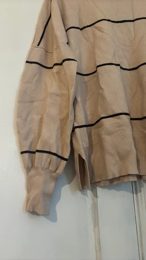 Tan/Black Striped Sweater thumbnail 4
