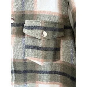 Joie Women's Plaid Shacket Jacket Button Front Relaxed Fit Pockets 1X thumbnail 3