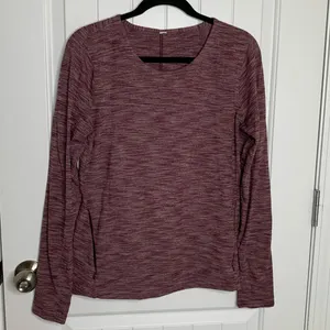 Lululemon‎ &go city pullover top size 8 bordeux heather thumbnail 3