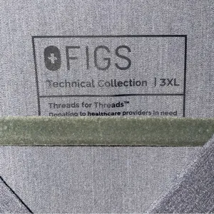 Figs 3X Gray V-Neck Shirt Short Sleeve Scrubs Lab Work Office thumbnail 4