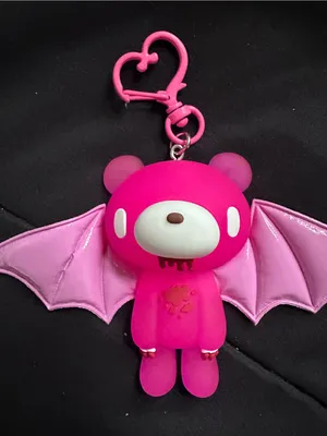 Pink Bat Wing Bear Keychain thumbnail 2