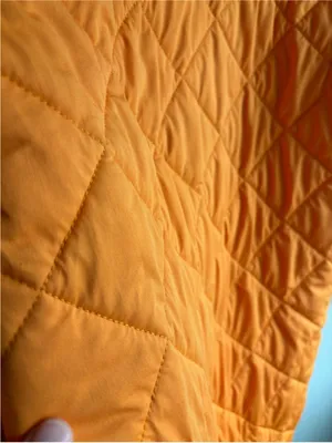 Quilted Orange Long Jacket thumbnail 6