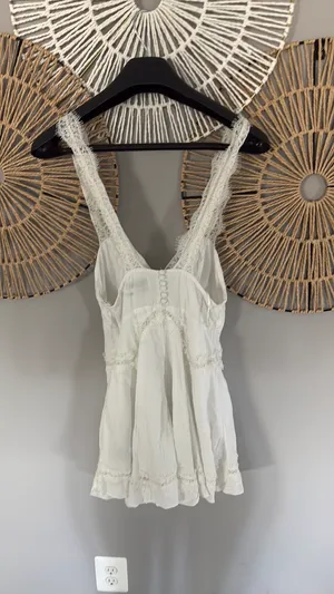 Urban outfitters white lace romper dress thumbnail 3