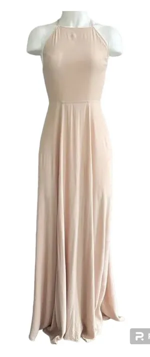 Reformation Size 4 Myrtle Dress Champagne Cream Flowy‎ Maxi Sleeveless thumbnail 1