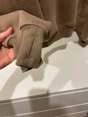 Half zip up hoodie Medium Brown thumbnail 4
