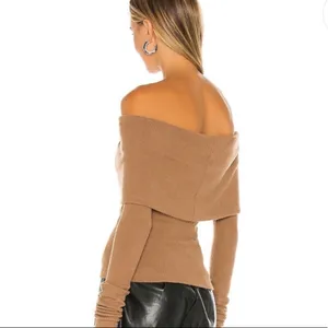 We the Free Snow Bunny Off Shoulder Cowl Neck Ribbed Sweater Size XS thumbnail 4