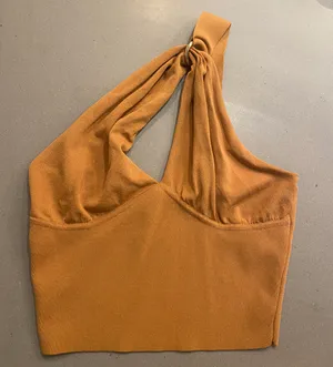 ZARA Gold Crop Top thumbnail 4
