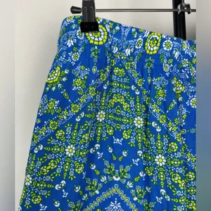 Scoop Blue Yellow Floral‎ Printed Tiered Maxi Skirt thumbnail 6