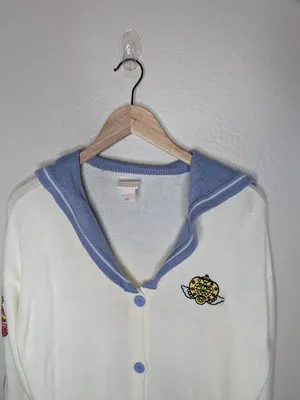 Sailor Moon Hot Topic Exclusive Button-Up Cosplay Cardigan Embroidered Med thumbnail 2