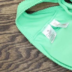 NWT Salt + Cove Juniors Rib Scrunch Scoop-Neck Bikini Top Mint Tea Green XL thumbnail 8