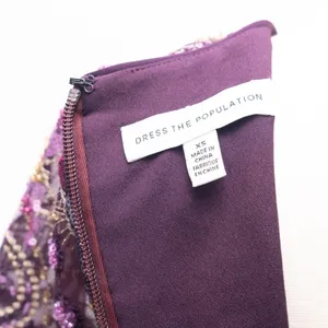 Dress The Population Floral‎ Sequin Embroidery Mini Dress thumbnail 4