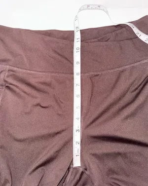 Maurices Smooth Crossover Flare Leggings Brown High Rise Large Short thumbnail 8