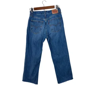 Levi's Low Pro Straight Leg Jeans Women's Size‎ 25 Blue Distressed Ripped thumbnail 2