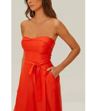 NWOT Farm Rio Wide-Leg Jumpsuit With shoulder strap Removable Shoulder Strap S thumbnail 3