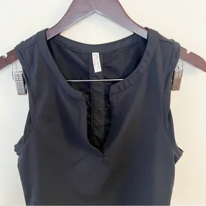 Free People Movement Upper Hand Crop Top in Black Sleeveless Size Large Slim Fit thumbnail 2
