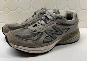 New Balance 990v4 Running Shoes Women 8 Grey W990GL4 Made in USA Suede Sneaker thumbnail 1