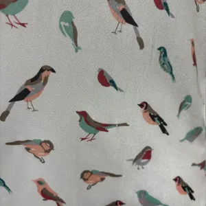 Ann Taylor Blouse White Bird Print Casual Work Whimsical Nature Lightweight M thumbnail 3