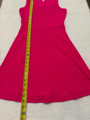 MISSUFE Hot Pink Athletic Tennis Dress Racerback A-Line - Medium thumbnail 6
