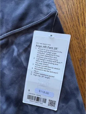 Lululemon Align High Rise 28” Diamond Dye Grey Size 8 NWT thumbnail 4