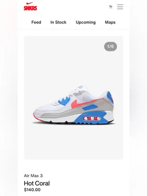 NIKE Air Max 90 Hot Coral Sneakers Running Shoes White Pink Coral Athletic Sz. 6 thumbnail 9
