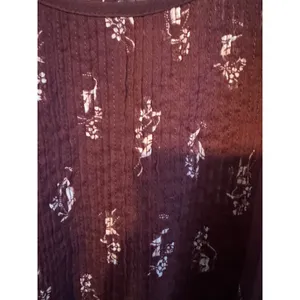 Abercrombie‎ & Fitch Floral Long Sleeve Mini Dress NWT Maroon Boho Peasant Style thumbnail 2