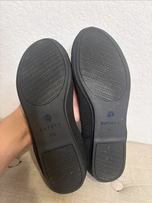 Rothy's Black Knit Slip-On Loafers with Blue Interior Trim 7.5 thumbnail 6