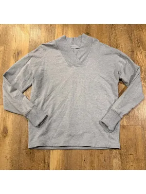 Athleta Clarity V-Neck Sweatshirt Blue thumbnail 3