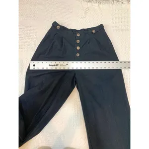 Greylin small Nana pleated linen cropped wide leg culottes P2 3401 thumbnail 7