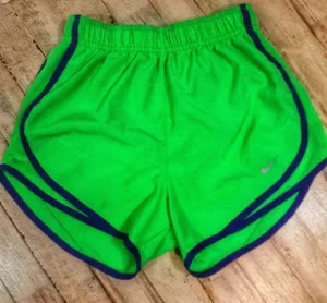 Nike Dri-Fit Green Purple Athletic Workout Shorts v6x thumbnail 1