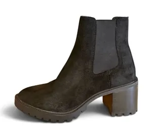 Vince Camuto Alesher Black Suede Chelsea Block Heel Boot 8 thumbnail 1