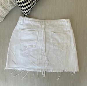 Signature 8 Distressed White Denim Skirt thumbnail 5