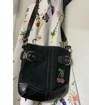 Coach Black Jacquard Fabric Signature Crossbody thumbnail 10