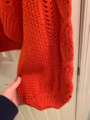 Boutique Red Knit Sweater Size L thumbnail 3
