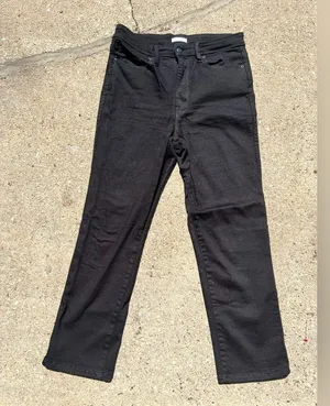 Good American Black Straight Pants thumbnail 3