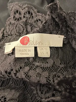 Boden Women’s Black Long Sleeve High Neck Lace Pintucked Blouse Size 8 thumbnail 3